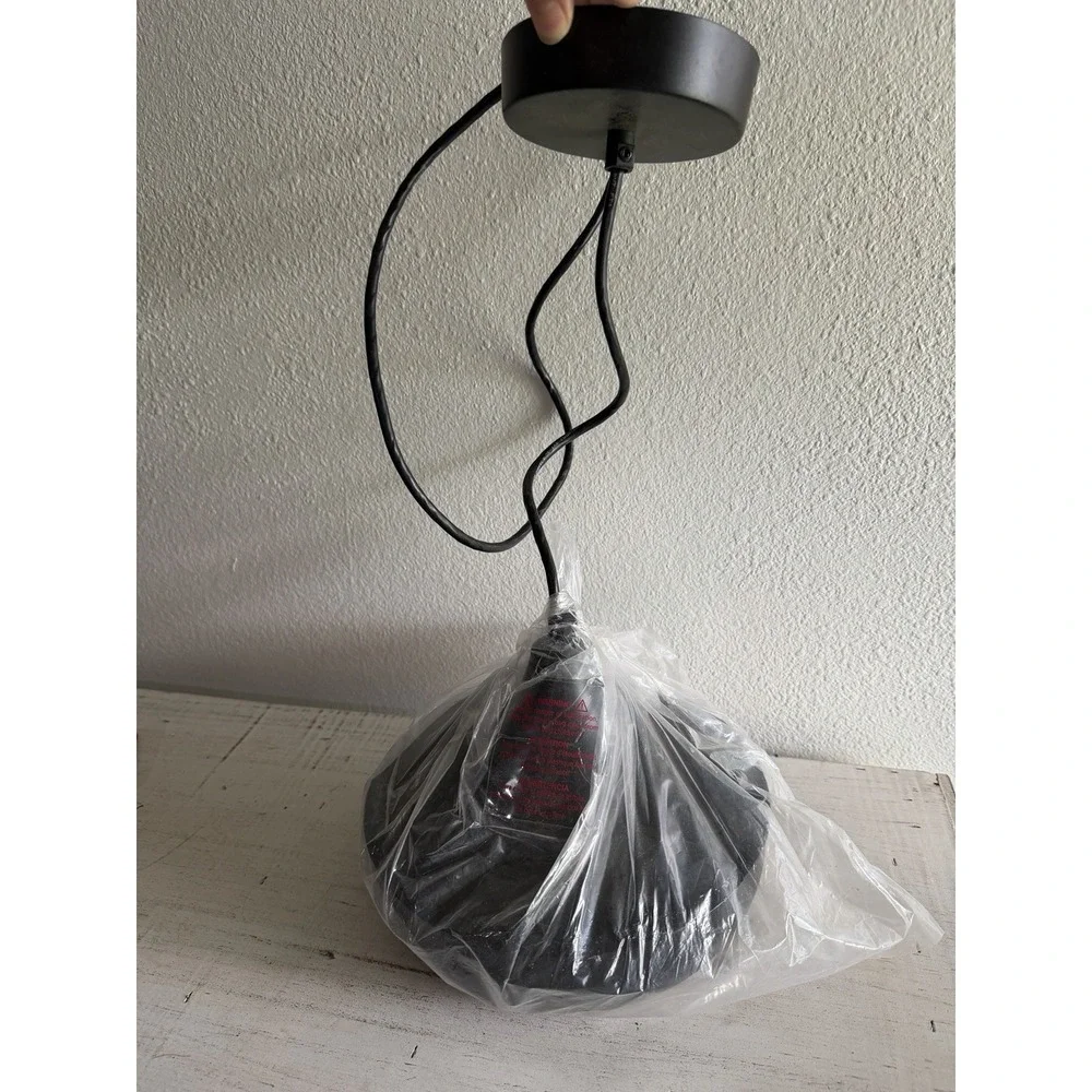 River of Goods Luke 1-Light Black‎ Hanging Pendant with Metal Dome Shaded New